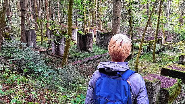 Auch im Eckerwald ganz in der Nähe des Flugplatzes Rottweil-Zepfenhan sollte aus Schiefer Öl gewonnen werden. Ruinen zeugen noch heute ...