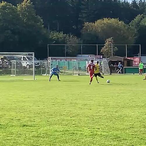 43. Min Steffen Allgaier bringt Denkingen die verdiente Pausenführung