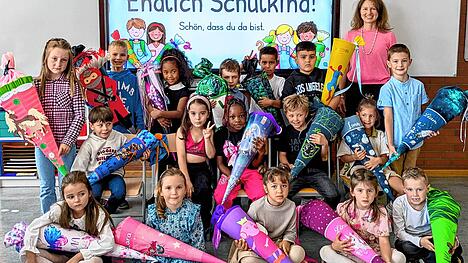 Klasse 1 der Richard-Dorer-Schule Schönwald mit Klassenlehrerin Marion Bachmann