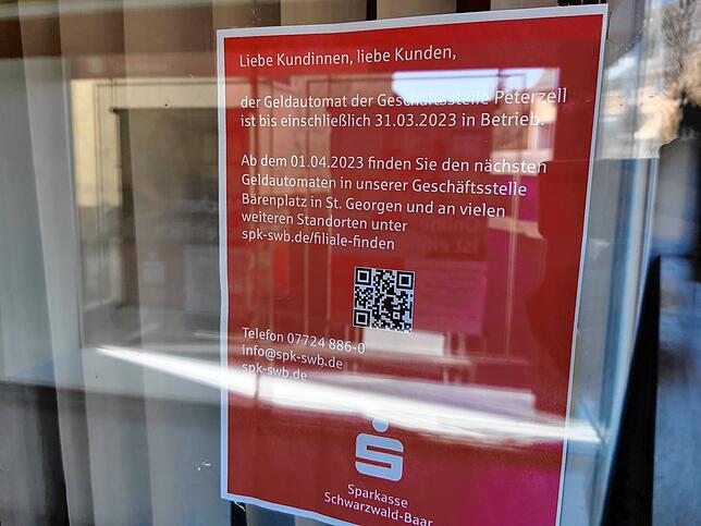 Bild 5: Keine Chance für die Sparkassen-Filiale in Peterzell: Das steckt dahinter
