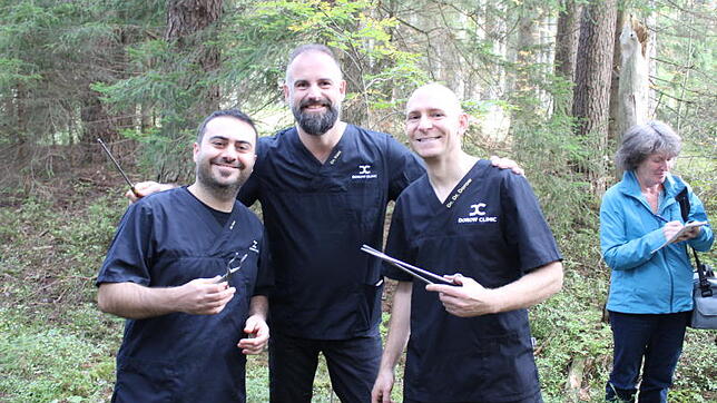 Elias Kaas, Mario Holdenried und Andreas Dorow (von links) bei einem Einsatz eher ungewöhnlicher Natur.