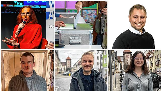 Die Direktkandidaten der kleinen Parteien beziehungsweise ohne Parteibuch – oben links Heinrich Alexandra Hermann (Linke), oben rechts ...