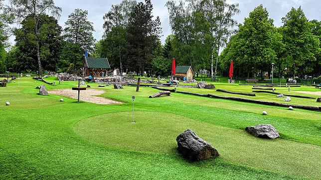 Die Minigolfanlage im Kurpark Bad Dürrheim