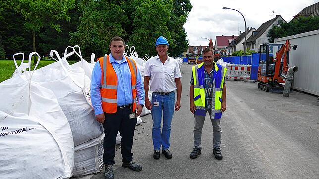 Verantworten die Baustelle (von links): Alexander Beuschel, Friedrich Groll und André Herrmann.