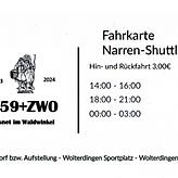 Die Fahrkarten für den Shuttle-Bus sind schon gedruckt.