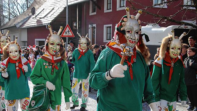 Tausende Narren und Fasnachtsfreunde feierten ausgelassen beim Narrentreffen in Schwerzen. Höhepunkt war der große Fasnachtsumzug am ...