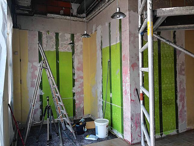 In dieser Ecke ist eine Bar geplant.