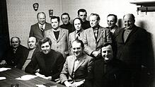 Der Gemeinderat der Gesamtgemeinde Deggenhausertal im Jahre 1972 (sitzend, von links): Alfons Stotz, Rupert Metzler, Alois Waizenegger, ...