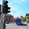 Drei Ampelanlagen sollen sich in diesem Bereich der Bickenstraße bis zum Bickentor (im Hintergrund, Mitte) künftig staffeln: Im ...