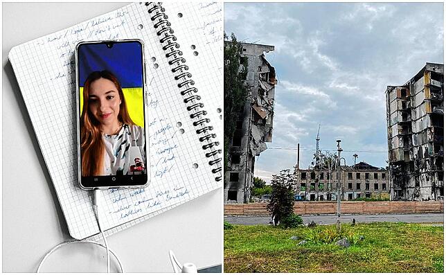 Julia Tutovskaya aus Kobeljaki lebt in Kiew und ist dort ständig mit dem Krieg in der Ukraine konfrontiert. In einem der zerstörten ...
