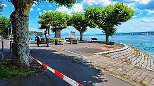 Mitte Juli war ein Bereich der Seestraße wegen eines Polizeieinsatzes gesperrt (Archivbild). Am 19. September kam es an ähnlicher Stelle ...