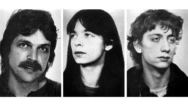 Die RAF-Mitglieder Ernst-Volker Staub (links), Daniela Klette und Burkhard Garweg (undatierte Fahndungsbilder des Bundeskriminalamts ...