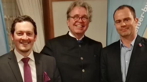 Die AfD hat ihren Bundestagskandidaten gewählt (von links): Stefan Herre, Kandidat Heinrich Fiechtner und Michael Koppatz.