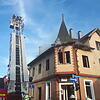 Dienstag an der Ecke von Berthold- und Warenburgstraße: das alte Weinhaus Schunk brennt.
