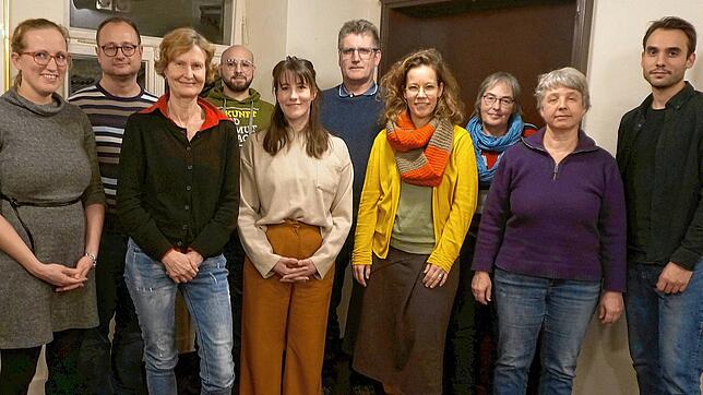 Die Kandidaten der Grünen sind nominiert: Anna-Katharina Chavier (von links) vom Grünen-Kreisvorstand mit neun (vordere Listenplätze) ...