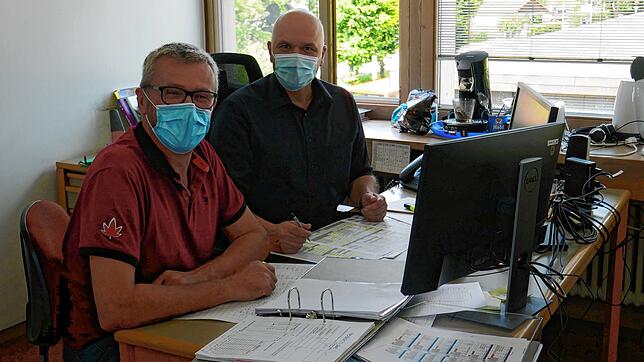 Rektor Manfred Schmider (rechts) und Konrektor Patrick Siebler sprechen im Interview über die Erfahrungen des vergangenen und die Pläne ...