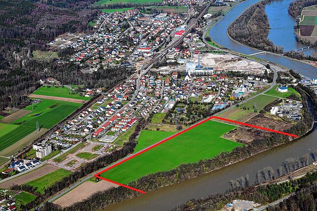 Das geplanten Zentralkrankenhaus für den Landkreis Waldshut soll in Albbruck gebaut werden. Und zwar zwischen B&nbsp;34 und Rheinufer, ...