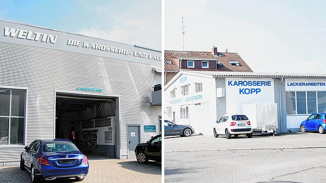 Sie machen dasselbe, aber ihre Flächen sollen baurechtlich unterschiedlich eingestuft werden: Die Karosseriebetriebe Kopp und Weltin ...