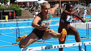 Miriam Glassner erreichte mit 14,64 Sekunden eine Topzeit über die 100m Hürdenstrecke.