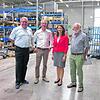 Sie besichtigten das Werksgelände der Firma H-Bau Technik (von links): Bürgermeister Volker Jungmann, Geschäftsführer Christian Hofmann, ...