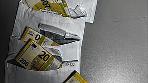 Reichlich Bargeld wurde am Bodensee-Airport bei einem Ehepaar gefunden, das auf dem Weg Richtung Belgrad war.