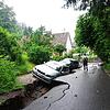 Juni 2021: Der Trottenweg in Küssaberg ist bei den Starkregenereignissen im vergangenen Sommer unterspült worden und weggebrochen.