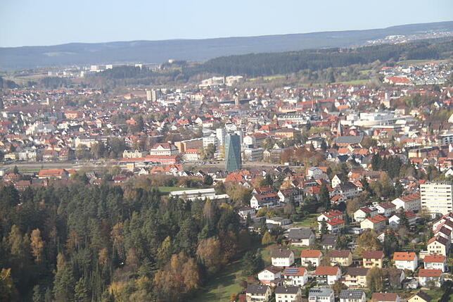 Schwenningen von oben.