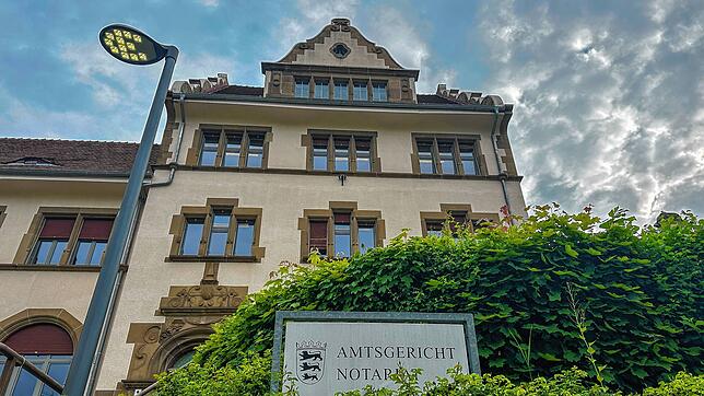 Das Stockacher Amtsgericht: Hier sind zwei Männer wegen Betrugs angeklagt. Sie sollen als Angestellte in einem Handyladen ...