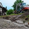 Die Unwetter hinterlassen ihre Spuren: In Wangen musste dieses Bachbett erst wieder freigebaggert werden.