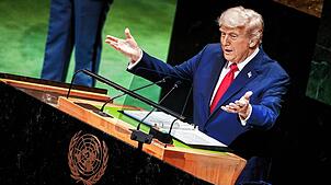 US-Präsident Donald Trump spricht bei der Generaldebatte der UN-Vollversammlung. Zu dem größten diplomatischen Ereignis der Welt werden ...