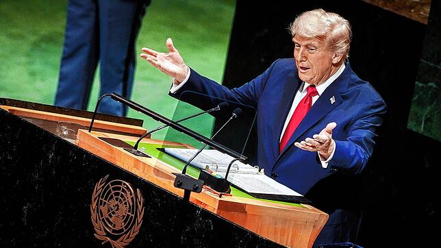 US-Präsident Donald Trump spricht bei der Generaldebatte der UN-Vollversammlung. Zu dem größten diplomatischen Ereignis der Welt werden ...