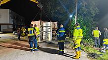Rohrbruch am Unteren Dammweg: nächtlicher Einsatz des THW.