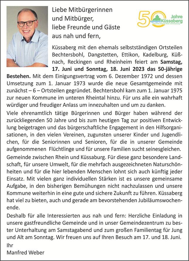 Bild 4: 50 Jahre Gemeinde Küssaberg : Geschichtsträchtige Region