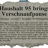 Vor 25 Jahren kündigt Bürgermeister Wolfgang Schergel für das Jahr 1995 eine finanzielle Verschnaufpause für die Bürger an. An ...