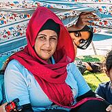 Vom Brand im Zelt überrascht: Wafaa, Mutter mehrerer Kinder.