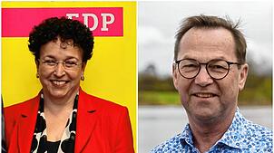 Die Kreisverbandsvorsitzende Birgit Homburger (links) reagiert auf den FDP-Austritt von Jürgen Keck (Mitte). Dieser erklärt nun, wie es ...