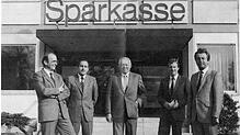 Karlheinz Sperling (Vorstandsmitglied), Siegfried Neff (Stellvertreter), Vorstandsvorsitzender Karl Strobel, und die stellvertretenden ...