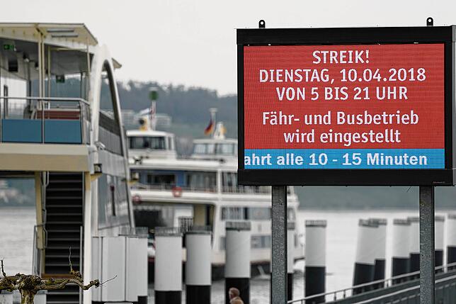 Archivbild: Auch im April 2018 streikten die Mitarbeiter der Fähre zwischen Konstanz-Staad und Meersburg.