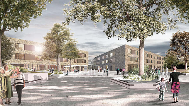 So soll der Neubau des Karl-Olga-Parks aussehen. (Illustration)