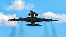 Ein Awacs-Flugzeug der Nato startet am Nato-Flugplatz in Geilenkirchen. So ein Flugzeug war auch über dem Schwarzwald unterwegs.