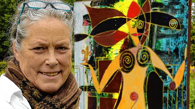 Ulla Hilgards Bild &bdquo;Seejungfrau&ldquo; steht symbolisch für die neue Frau, die aufbricht, alte Attribute ablegt und ihre ...