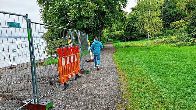 Das Ufer im Hörlepark in Staad wurde nach starken Regenfällen im Sommer 2025 mal wieder in Mitleidenschaft gezogen. Nun will die Stadt ...