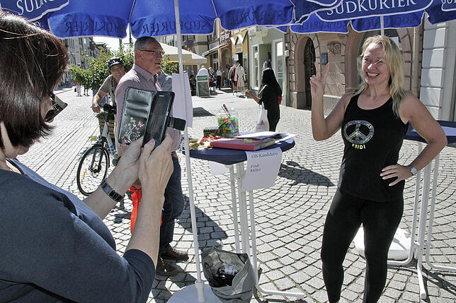 Bild 3: Viel VS-Gegenwind für OB-Kandidatin Fridi Miller beim SÜDKURIER-Stadtgespräch in Villingen