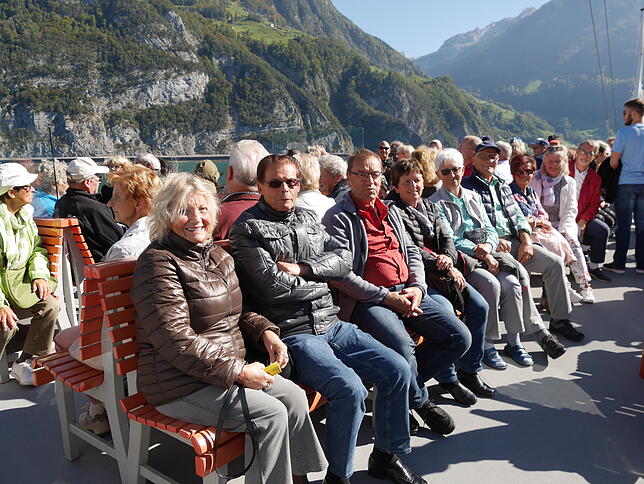 Mit Entspannung: Die Leser genoßen die Fahrt bei strahlendem Sonnenschein auf dem rund rund 90&nbsp;Jahre alten Dampfschiff "Stadt ...