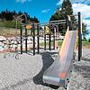 Fast fertig ist der Spielplatz in der Linacher Ortsmitte. Jetzt wird im Ortschaftsrat noch über Sitzgelegenheiten nachgedacht. Bild: ...