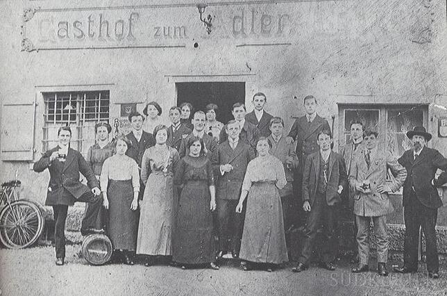 Der "Adler" in Markdorf um das Jahr 1900.