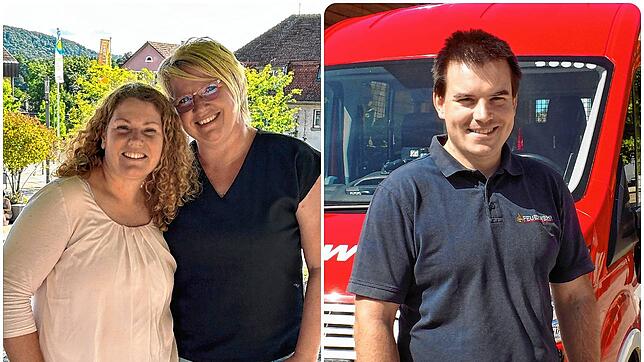 Amanda Mager (links) und Simone Wörner organisieren den Murger Sommerspaß (MuSS). Sascha Thömmes ist als Feuerwehrmann und First ...
