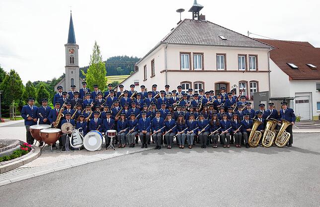 Aktuell zählt die Musikkapelle Fürstenberg 85 Mitglieder. Bild: Andrea Wieland