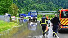Bild : Bilder: Hochwasser-Großeinsatz Kläranlage Stockacher Aach