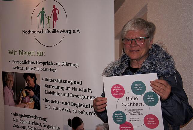 Bei der Mitgliederversammlung des Nachbarschaftsvereins Murg lud Margrit Vöstel aus Bad Säckingen, die eine der 15 Helferinnen des ...